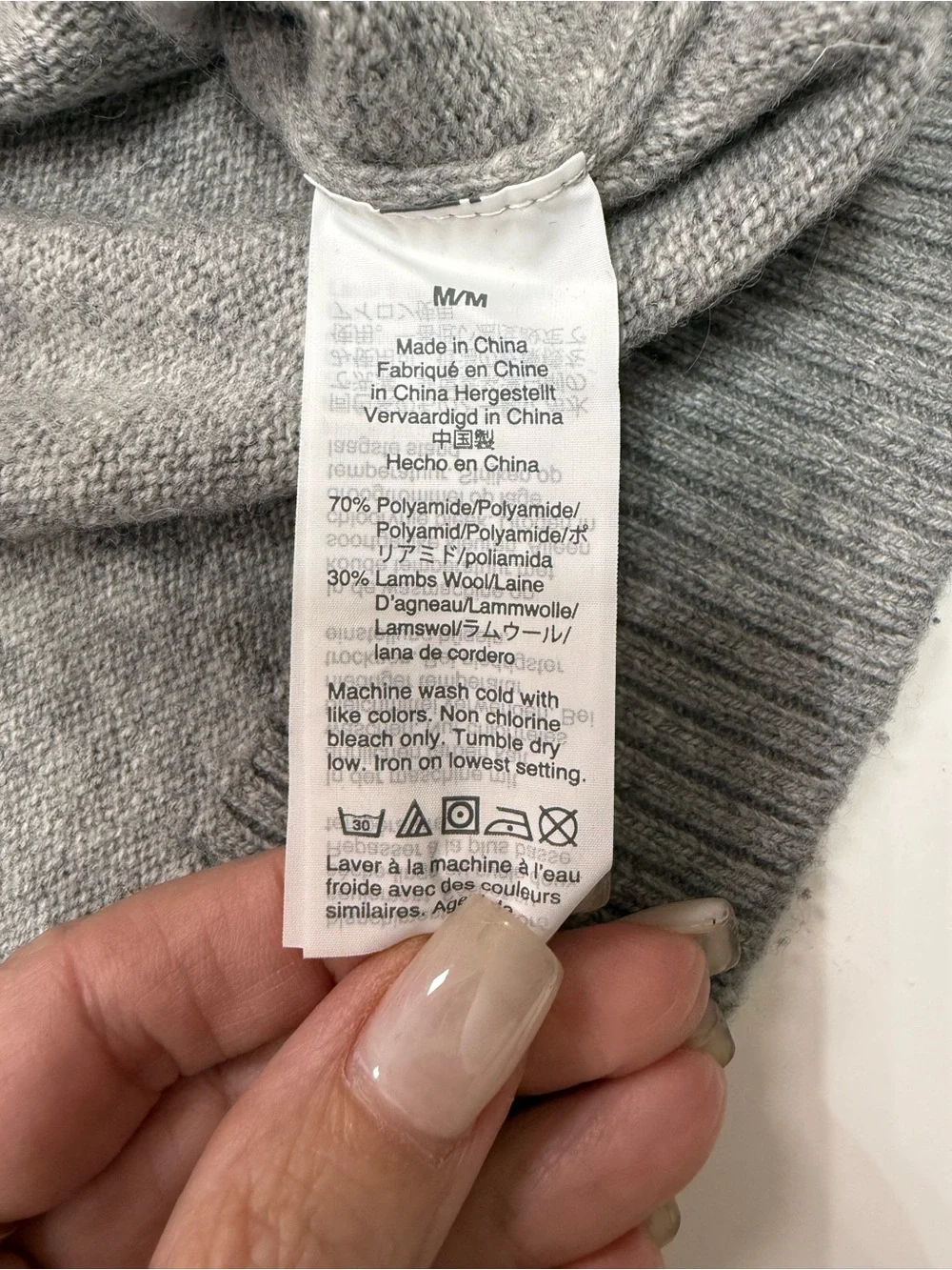 J. Crew Lambs Wool Blend Gray Crewneck Sweater with Shoulder Jewels